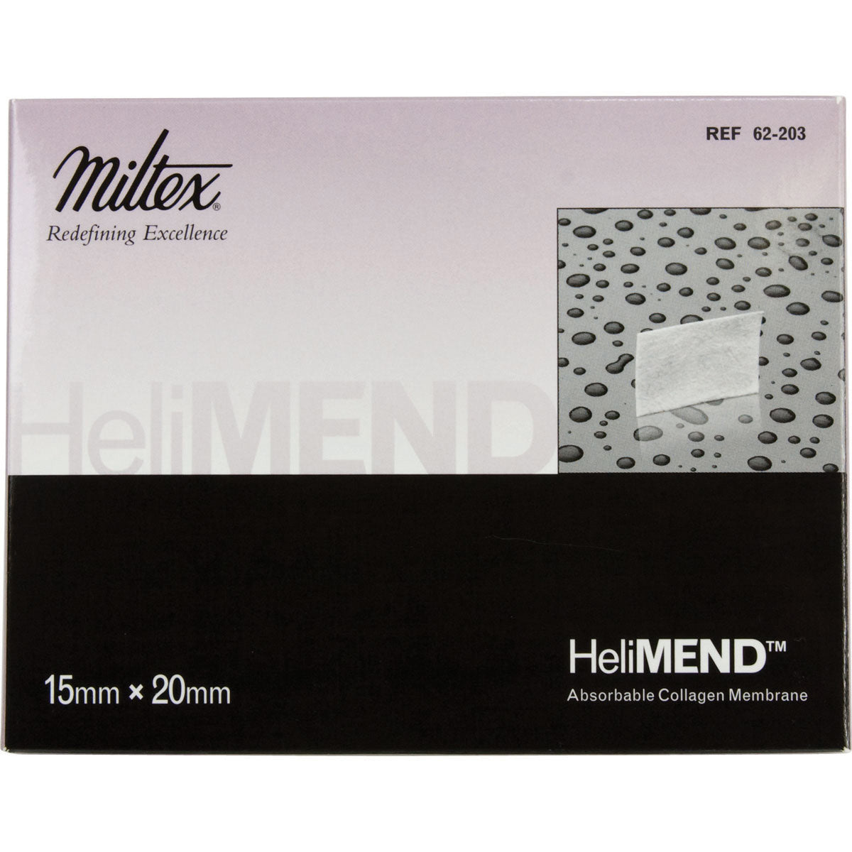Miltex Integra 62-203 HeliMend Collagen Bone Grafting Meterial Membrane 15 x 20mm Miltex Integra 62-203 HeliMend Collagen Bone Grafting Meterial Membrane 15 x 20mm